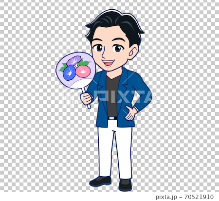 Young man in a blue jacket Young man in a blue jacket 70521910