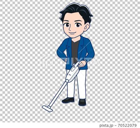 Young man in a blue jacket 70522079