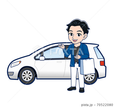 Young man in a blue jacket Young man in a blue jacket 70522080