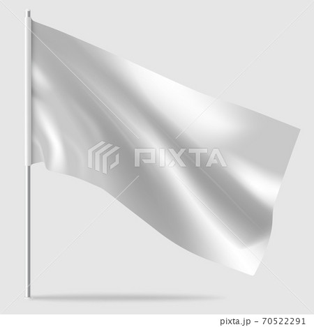 Mockups of white flag. Vector 70522291