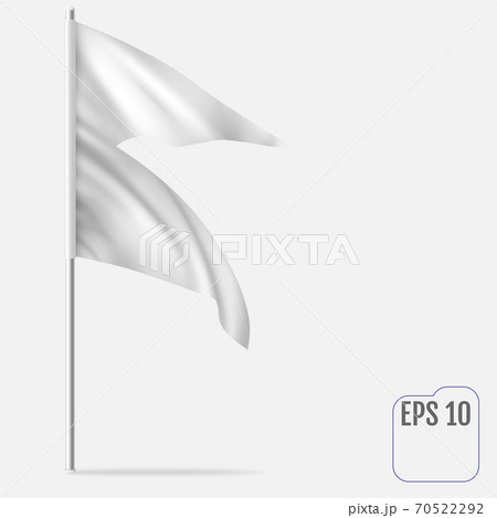 Dovetail or Swallowtail Horizontal Mockup Flag. 70522292