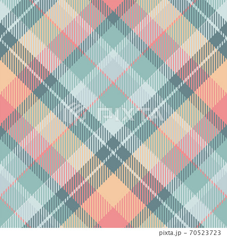 Tartan scotland seamless plaid pattern vector. Retro background fabric. Vintage check color square geometric texture. 70523723