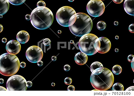 Soap bubbles seamless pattern. Vector 70528100