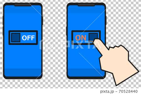 Illustration of operating the power supply of the smartphone 70528440