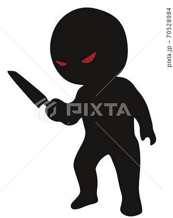 刃物を持つ人影 犯罪者 刃物を持つ人影 犯罪者 70528984