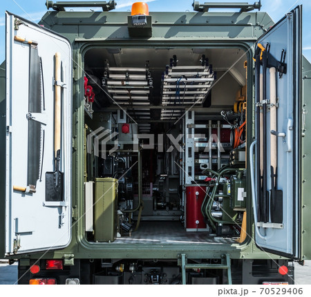 body of the car is filled with equipment for maintenance and repair of equipment body of the car is filled with equipment for maintenance and repair of equipment 70529406