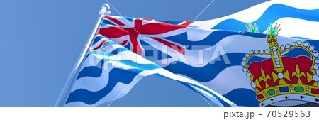 3D rendering of the national flag of British Indian Ocean Territory waving 70529563