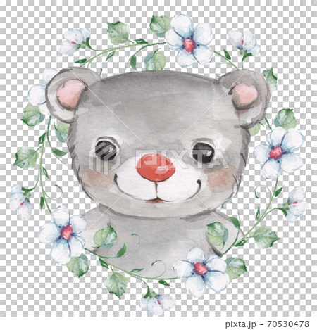 Cute little bear . Beautiful watercolor Cute little bear . Beautiful watercolor 70530478