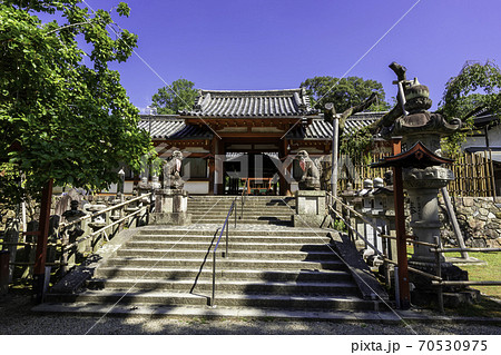 氷室神社　表門（四脚門）　東西廊　奈良県奈良市 70530975