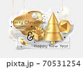 Merry Christmas and Happy New Year. 2020. Collage design for creating brochures, booklets, banners. Holiday vector illustration. 70531254
