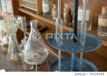 Old Science equipment for chemical experiment and produce. Old Science equipment for chemical experiment and produce. 70534368