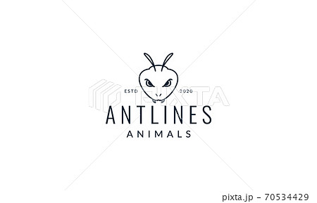 black ant head line logo vector illustration design black ant head line logo vector illustration design 70534429