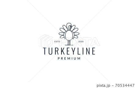 bird turkeys stand line logo vector illustration design bird turkeys stand line logo vector illustration design 70534447