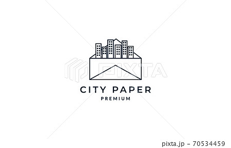 envelope or paper lines with city logo vector illustration design 70534459