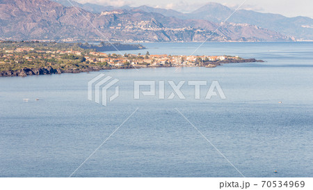 splendid azure Sicilian sea 70534969