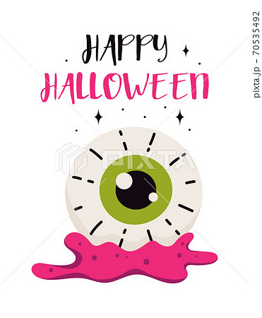 halloween card with eye isolated on white halloween card with eye isolated on white 70535492