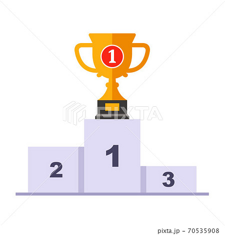 a pedestal with a gold cup in the first place.  70535908