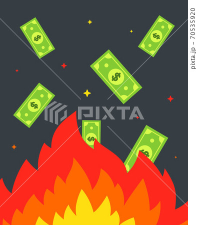 burning money animated