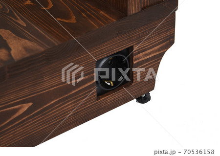 Wooden mirror in the loft style. Isolated Wooden mirror in the loft style. Isolated 70536158