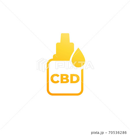 CBD oil medicine vector icon CBD oil medicine vector icon 70536286