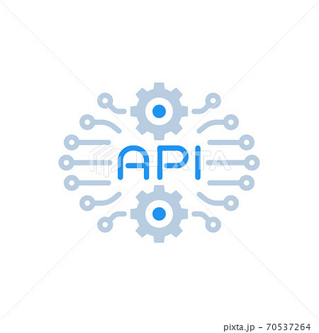 API technology, vector icon on white API technology, vector icon on white 70537264