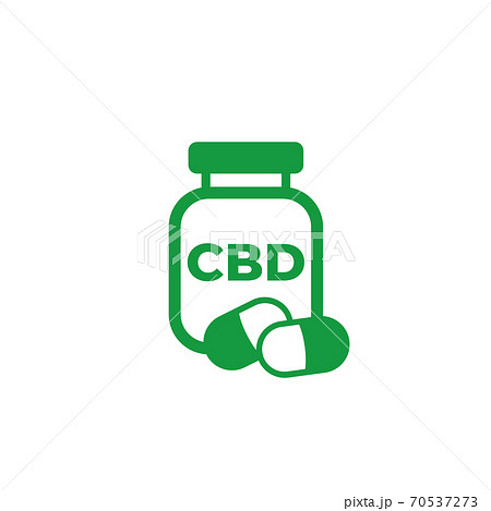CBD medicine vector icon on white CBD medicine vector icon on white 70537273