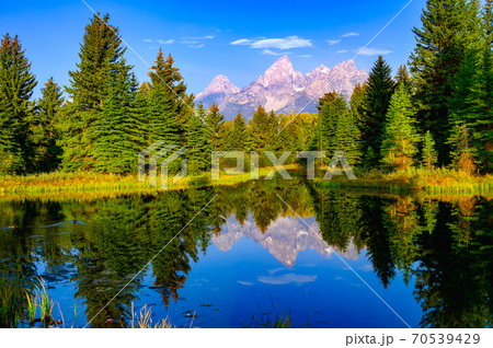 グランドティートン国立公園のリフレクション 70539429
