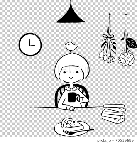 おうち時間　ティータイム 70539699