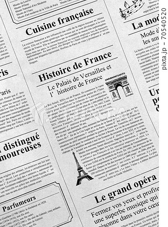 フランス語の新聞 壁紙 背景素材の写真素材