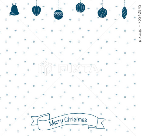 クリスマスの背景イラスト（青） 70542945