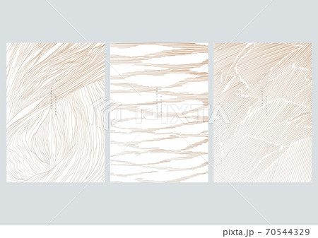 Japanese wave pattern with abstract background vector. Gold line elements templates in oriental style. 70544329