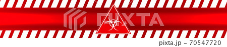 Danger ribbon and sign Attention biohazard and falling warning signs Caution tape restricted access safety and hazard stripes alert symbols 70547720