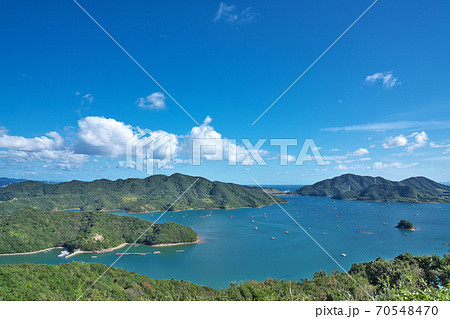 【四方見展望台よりウチノ海】 徳島県鳴門市瀬戸町中島田東山 【四方見展望台よりウチノ海】 徳島県鳴門市瀬戸町中島田東山 70548470