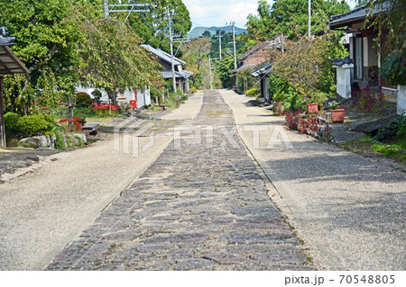 歴史の道百選大分市参勤交代道路今市石畳 歴史の道百選大分市参勤交代道路今市石畳 70548805