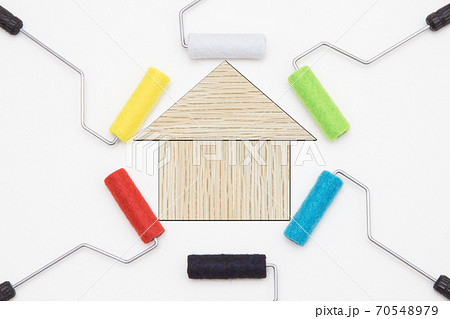 住宅の外壁塗装工事イメージ 塗り替えイメージ 住宅の外壁塗装工事イメージ 塗り替えイメージ 70548979