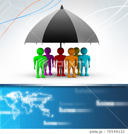 team standing with a black umbrella . team standing with a black umbrella . 70549132
