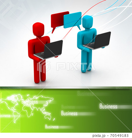 3d computer communication 70549183