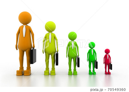 Business graph on people Business graph on people 70549360