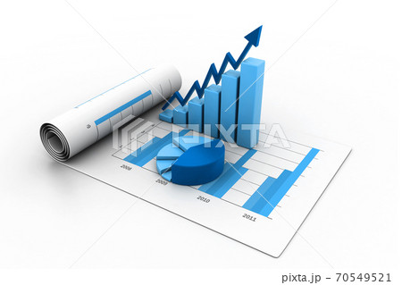 Business graph with chart. Business graph with chart. 70549521
