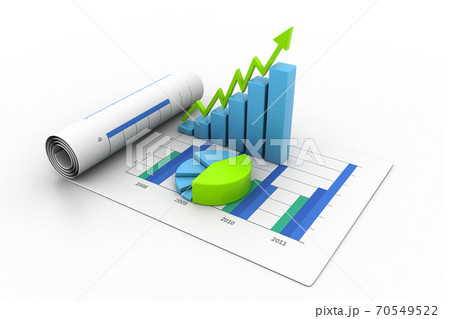 Business graph with chart. Business graph with chart. 70549522