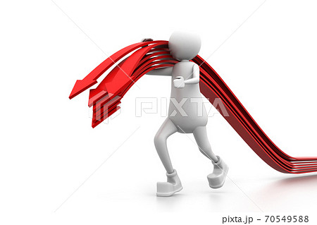 Business man and arrows. business concept. 70549588