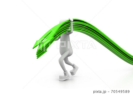 Business man and arrows. business concept. 70549589