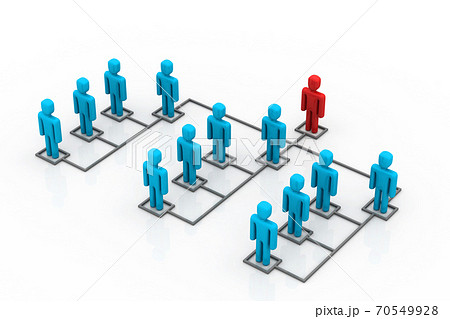 Business network with leader 70549928