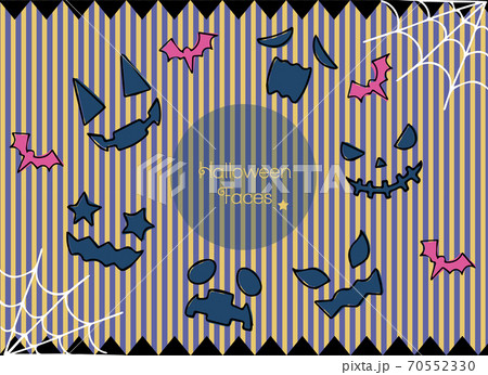 ハロウィンフェイス素材 70552330
