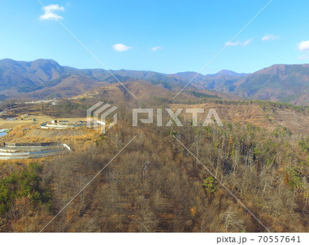 甲州・冬枯れの山々〜ドローンで空撮(ほったらかし温泉 近郊/山梨県山梨市) 甲州・冬枯れの山々〜ドローンで空撮(ほったらかし温泉 近郊/山梨県山梨市) 70557641