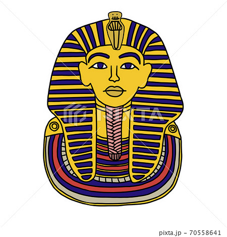 古代エジプトの王 ツタンカーメンのイラストのイラスト素材