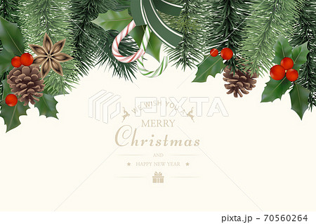 フレーム クリスマス 葉 70560264