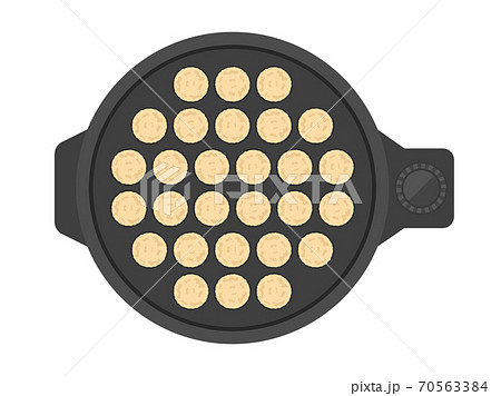 たこ焼き器のイラストのイラスト素材