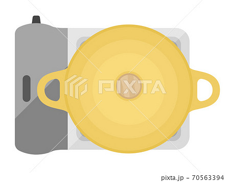 カセットコンロと鍋のイラストのイラスト素材 70563394 Pixta