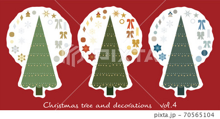 クリスマスツリーと飾り_04 70565104